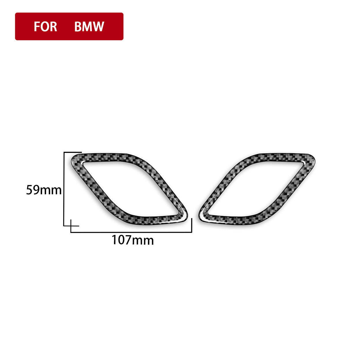 YDSSTORE Carbon Fiber  Car Dashboard Side Defogger AC Vent Panel Air Outlet Vent Frame Decoration Sticker Compatible with BMW X1 E84 2013 2014 2015 Auto Interior Trim Accessories 2pcs-autoydsstore