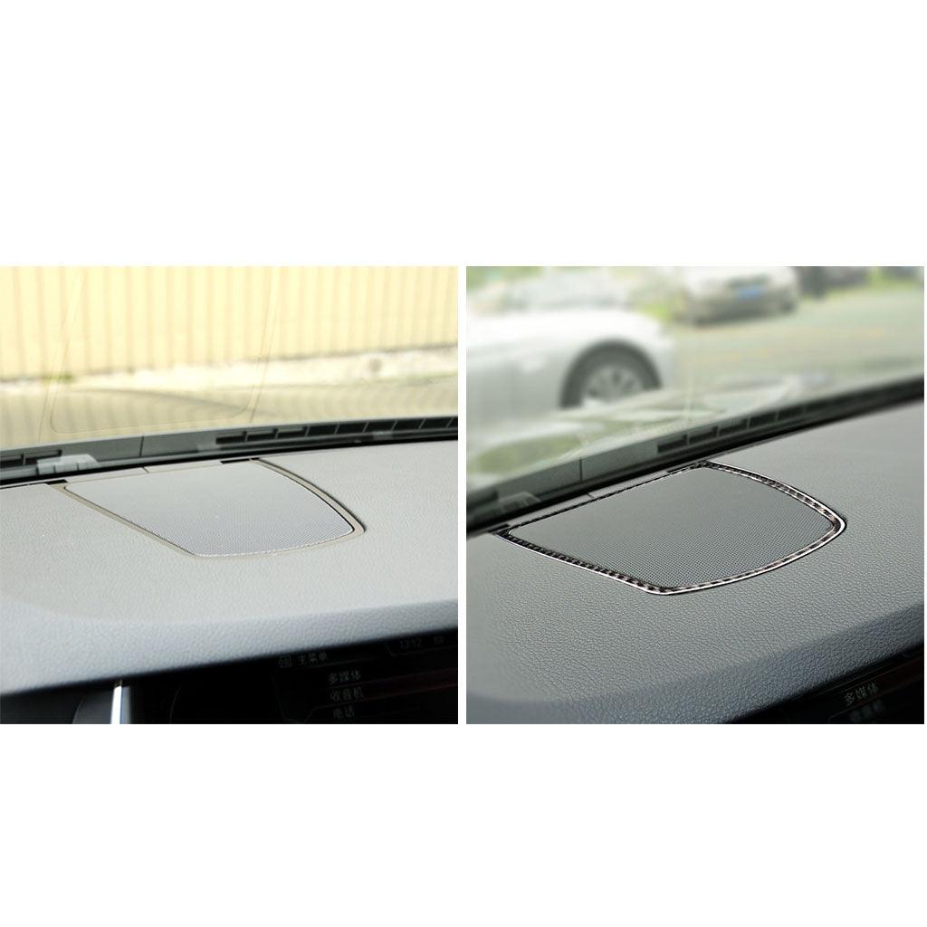 YDSSTORE Compatible Carbon Fiber Dashboard Speaker Frame Cover Trim for BMW 5 Series F10 F11 F18 (520i. 528i. 530i. 535d. 535i. 550i) 2011-2017-autoydsstore