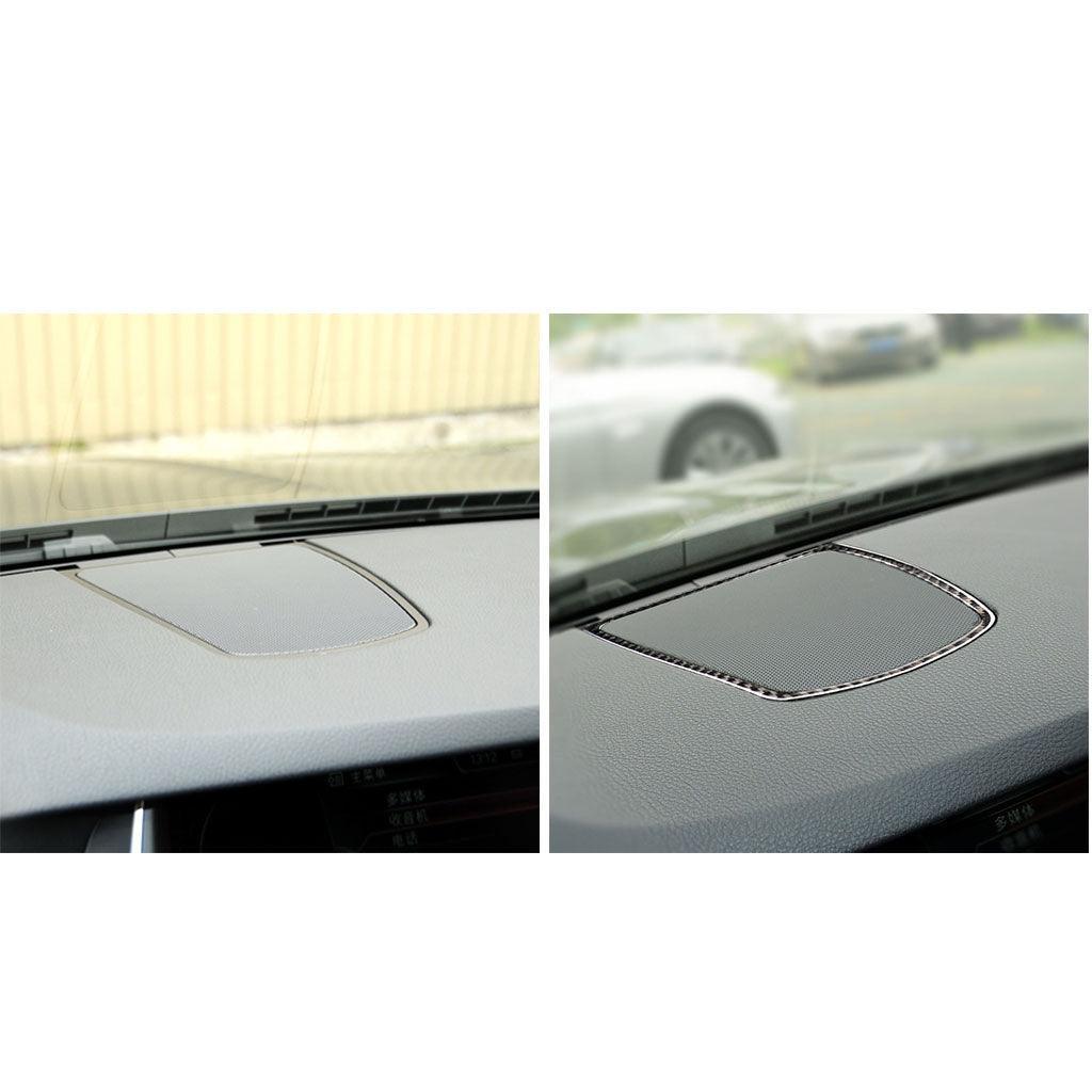 YDSSTORE Compatible Carbon Fiber Dashboard Speaker Frame Cover Trim for BMW 5 Series F10 F11 F18 (520i. 528i. 530i. 535d. 535i. 550i) 2011-2017-autoydsstore
