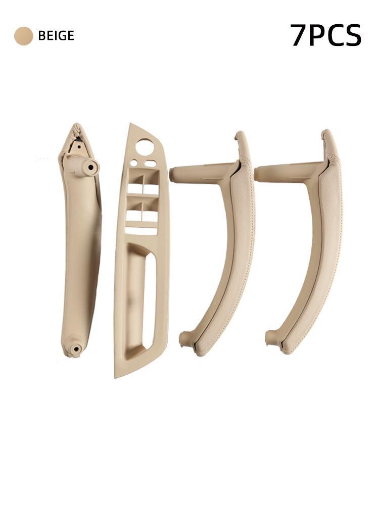 for BMW X5 X6 Genuine Leather Door Handle Outer Cover Replacement. Door Handle Leather Cover  Inner Door Panel Handle (Fits:BMW X5 E70/E70 LCI and BMW X6 E71/E72)-autoydsstore