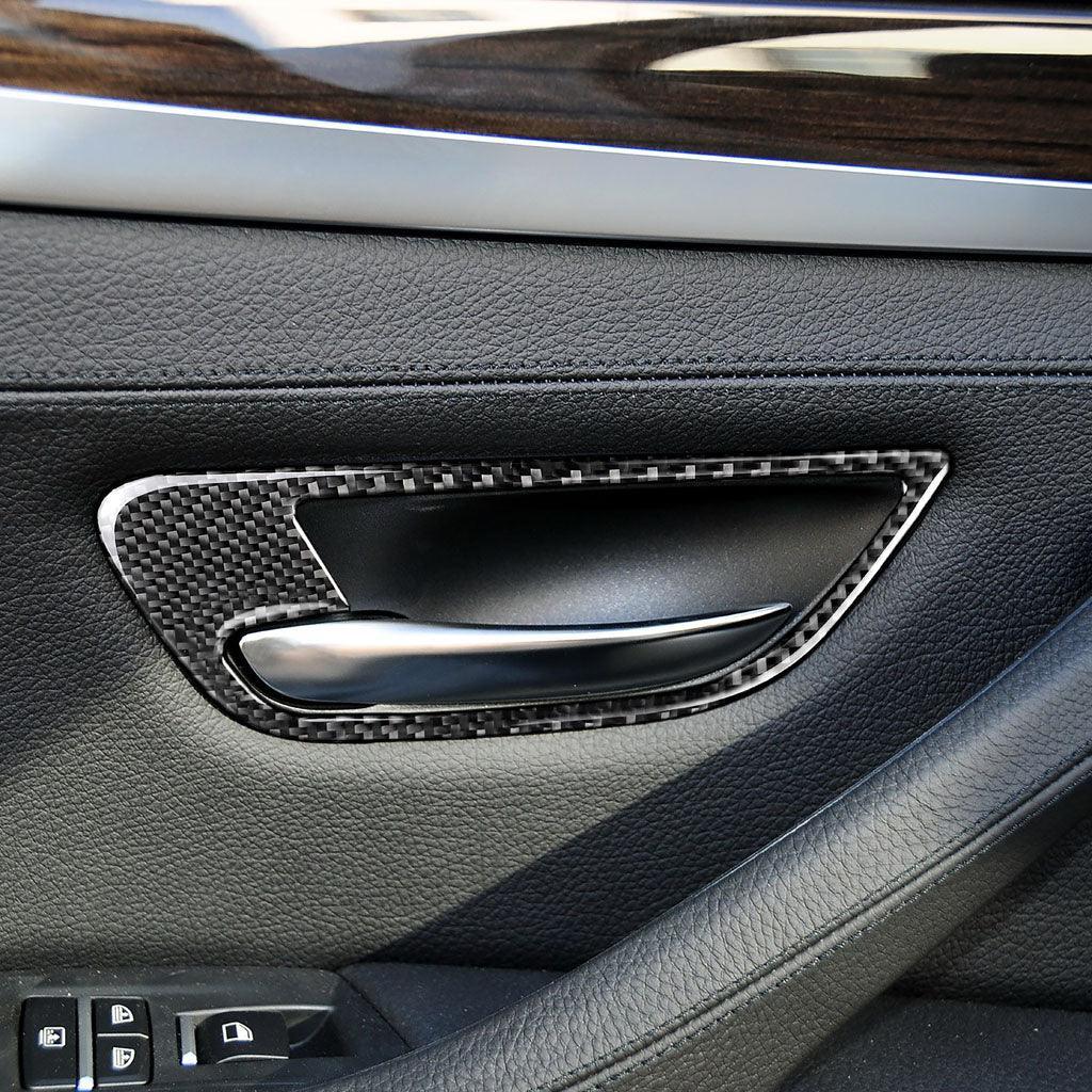 YDSSTORE Compatible Carbon Fiber Door Handle Bowl Cover Trim for BMW 5 Series F10 F11 F18 (520i. 528i. 530i. 535d. 535i. 550i) 2011-2017 (Carbon Fiber. 4PCS)-autoydsstore