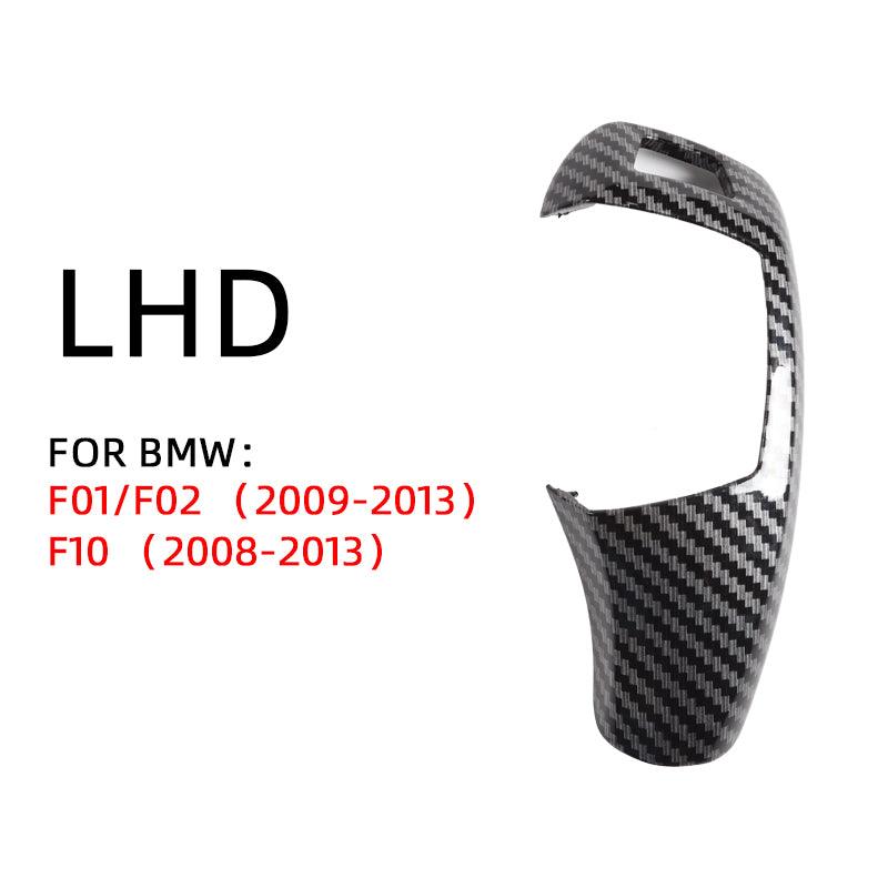 Replacement Gear Shift Cover Black For BMW 5 Series  F01 F02 F10 520i 525 530 Shifter gear knob Lever Panel Head Cover Sticker-autoydsstore