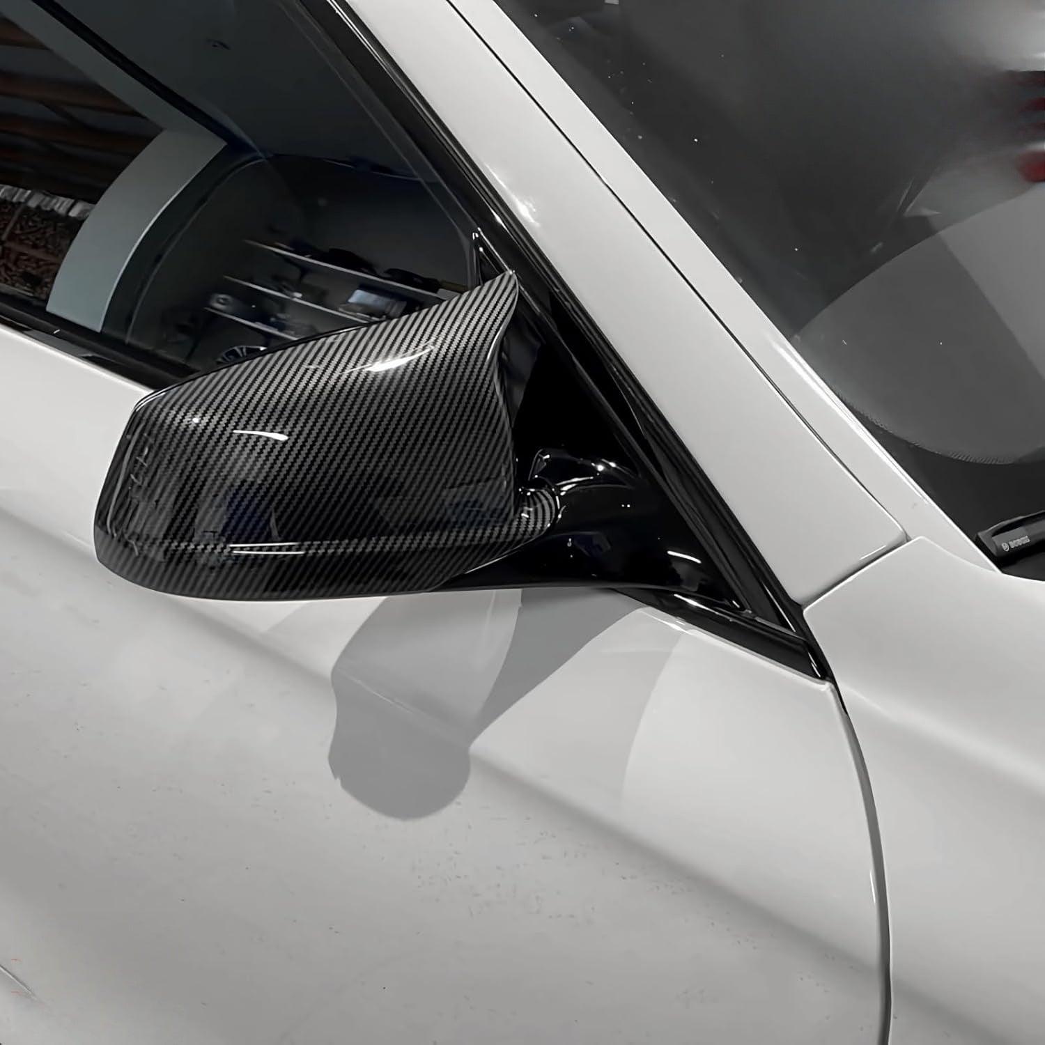 Side Door Rearview Mirror Caps Covers Replacement for BMW 2010-2013 F10 F11 F18 525i 530i 535i 550i  xDrive Pre-LCI Carbon Fiber Pattern-autoydsstore