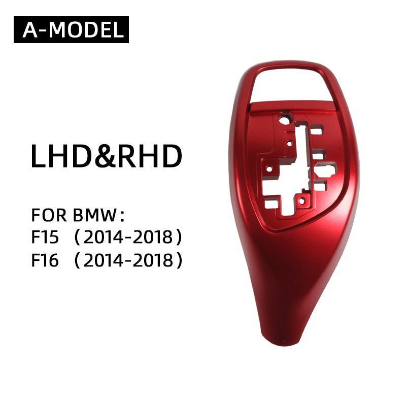 Replacement Gear Shift Cover Black carbon fiber pattern For BMW F15 F16 X5 X6 Shifter gear knob Lever Panel Head Cover Sticker-autoydsstore