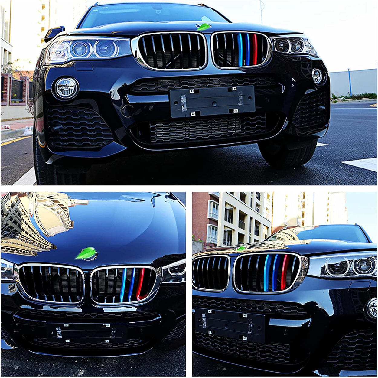 YDSSTORE M-Colored Grille Insert Trim for BMW F25 X3 (2011-2017) & F26 X4 (2014-2017) | Compatible with 7-Beam Standard Kidney Grille-autoydsstore