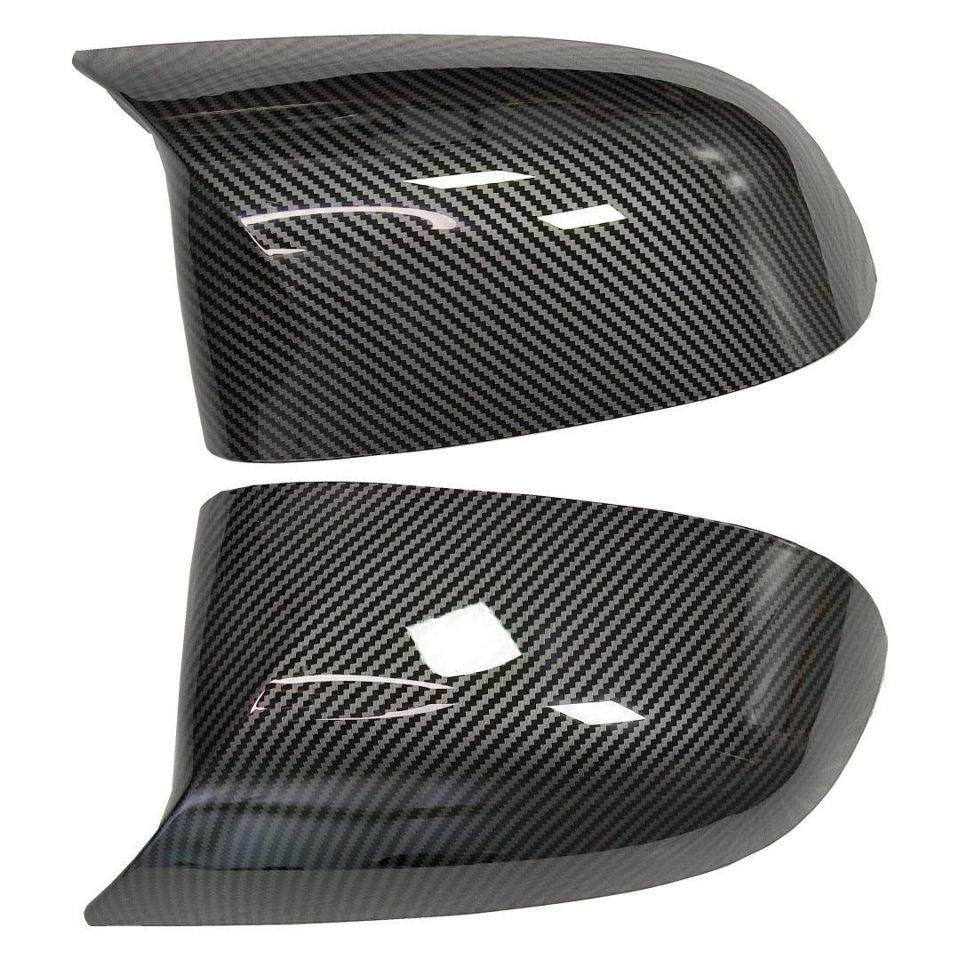Compatible with BMW Mirror Cover X3 G01/X4 G02/X5 G05/X7 G07 2019-2024.X6 G06 2020-2024. M Style Glossy Black Rearview Mirror Caps for BMW. Horn Clip-on Left Driver and Right Side Mirror Cover-autoydsstore