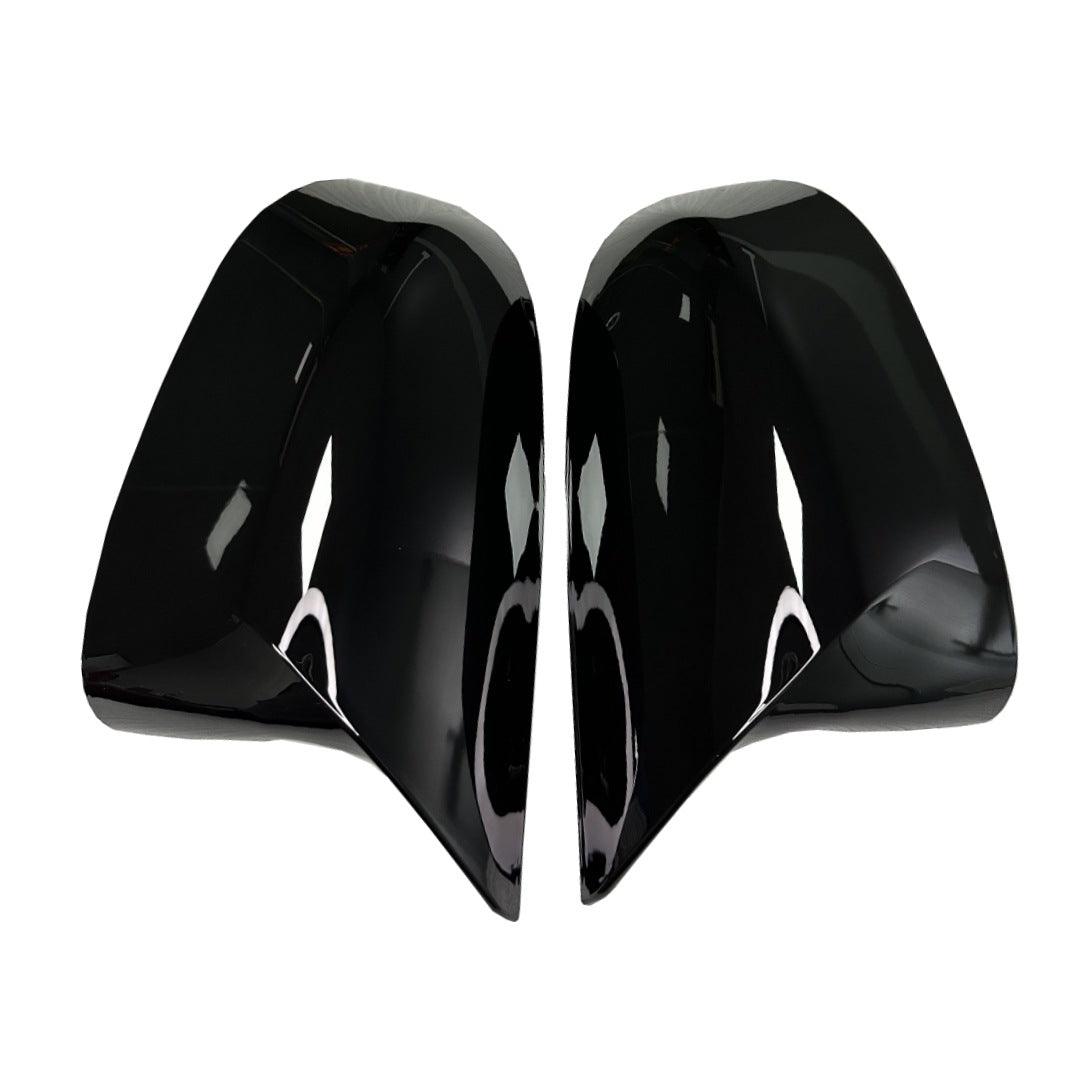 Compatible with BMW Mirror Cover X3 G01/X4 G02/X5 G05/X7 G07 2019-2024.X6 G06 2020-2024. M Style Glossy Black Rearview Mirror Caps for BMW. Horn Clip-on Left Driver and Right Side Mirror Cover-autoydsstore
