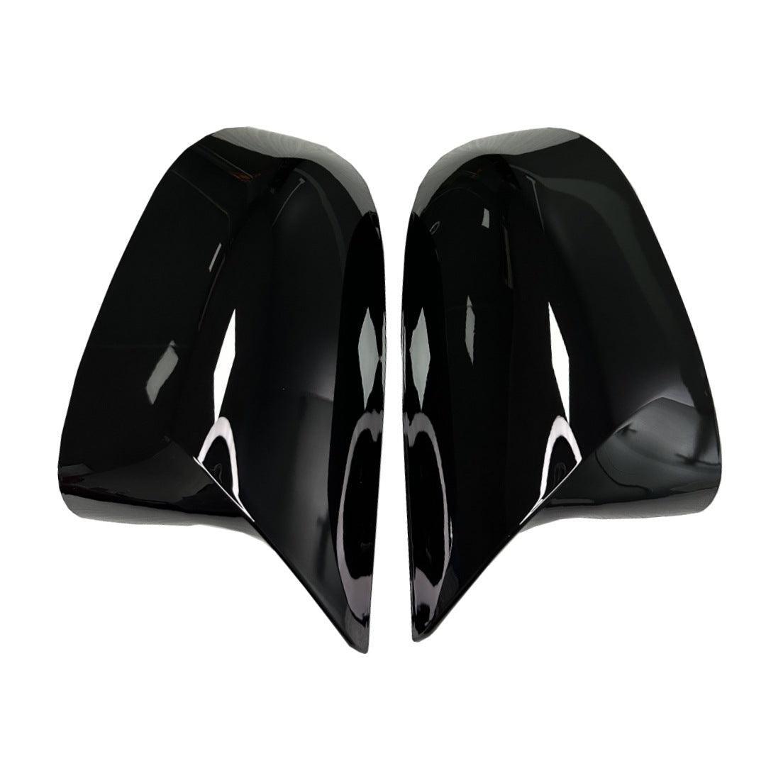 Compatible with BMW Mirror Cover X3 G01/X4 G02/X5 G05/X7 G07 2019-2024.X6 G06 2020-2024. M Style Glossy Black Rearview Mirror Caps for BMW. Horn Clip-on Left Driver and Right Side Mirror Cover-autoydsstore