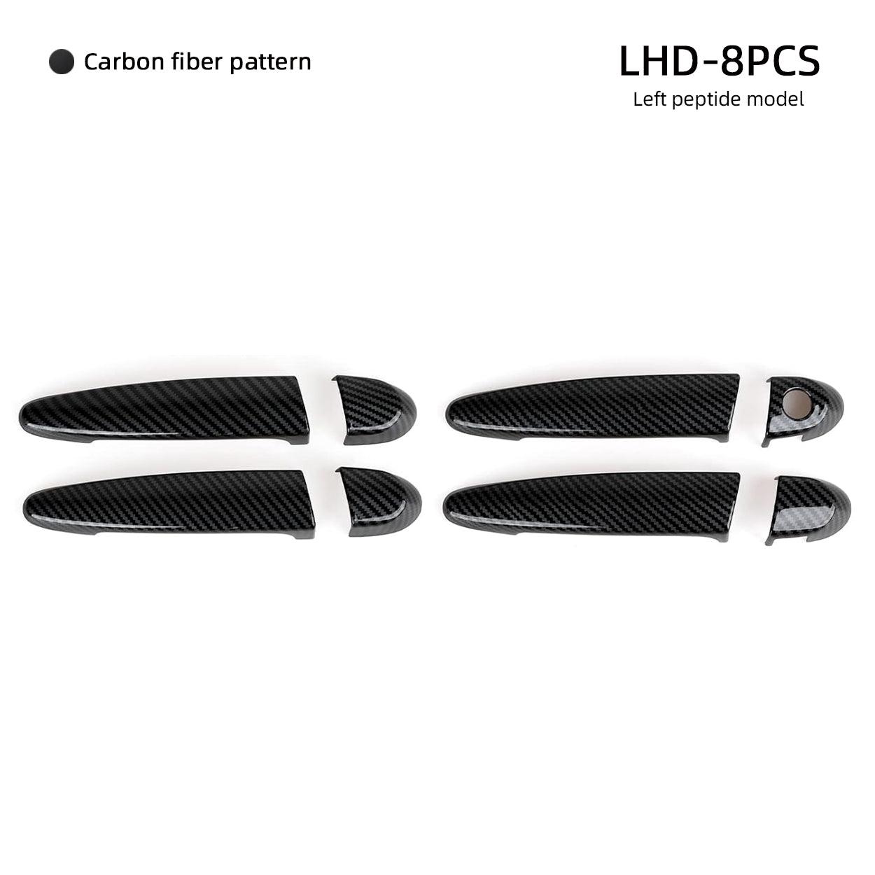 4PCS Car Door Handles Cover Sticker Carbon Style ABS Decal Trim Exterior Accessories fit for BMW E90 E92 E93 F30 F34 3GT F32 F33 F36 E84 E70 E71 F25 F26-autoydsstore