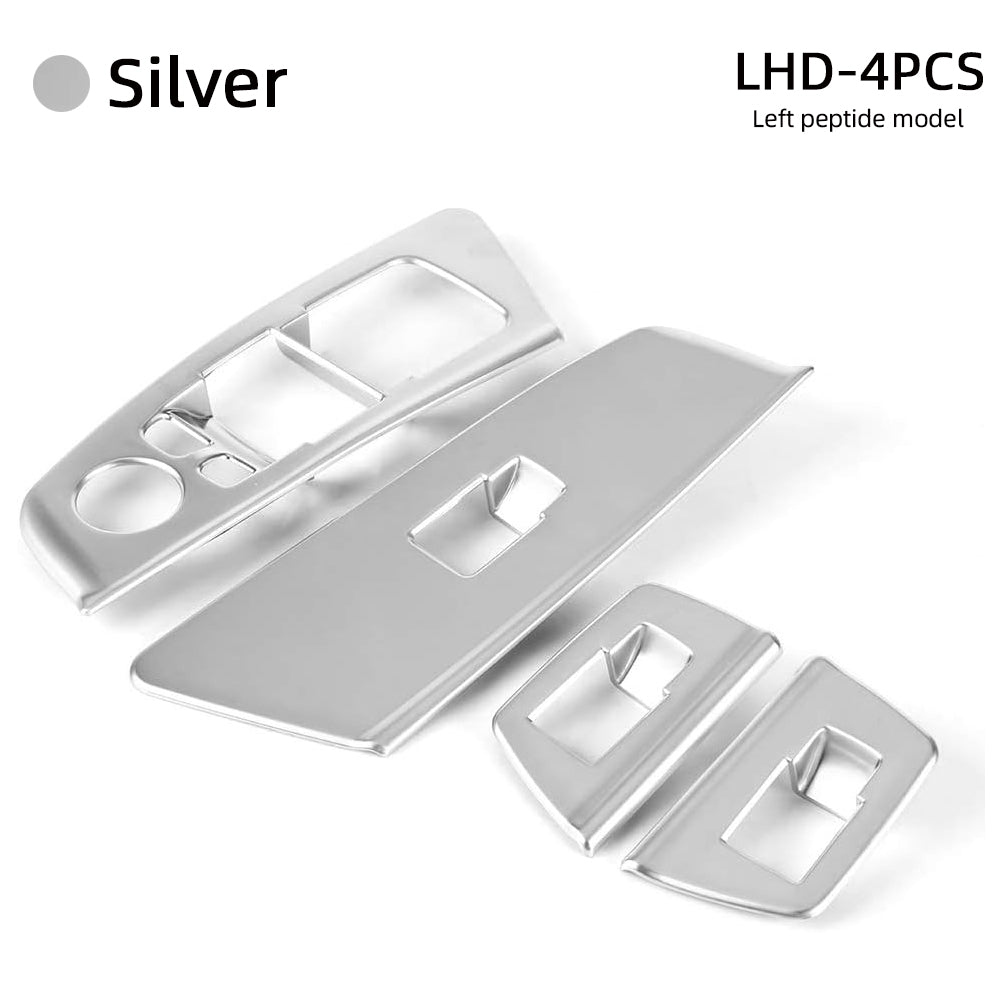 Window Lift Button Frame Trim 4pcs for BMW 5 Series G30 2017-2018 Carbon Fiber Look Window Switch Lift Button Frame Cover Trim-autoydsstore