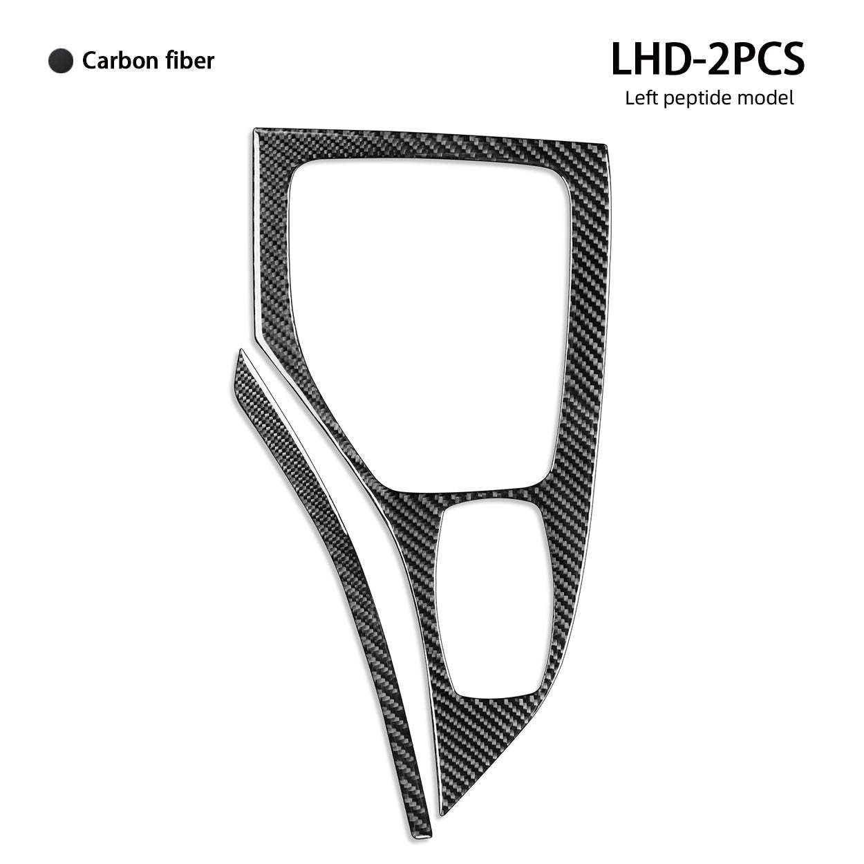 YDSSTORE Carbon Fiber  Center Console Shift Panel Gear Transmission Cover Decoration Sticker Set (3pcs) | Premium Interior Trim for BMW X1 E84 (2013-2015)-autoydsstore