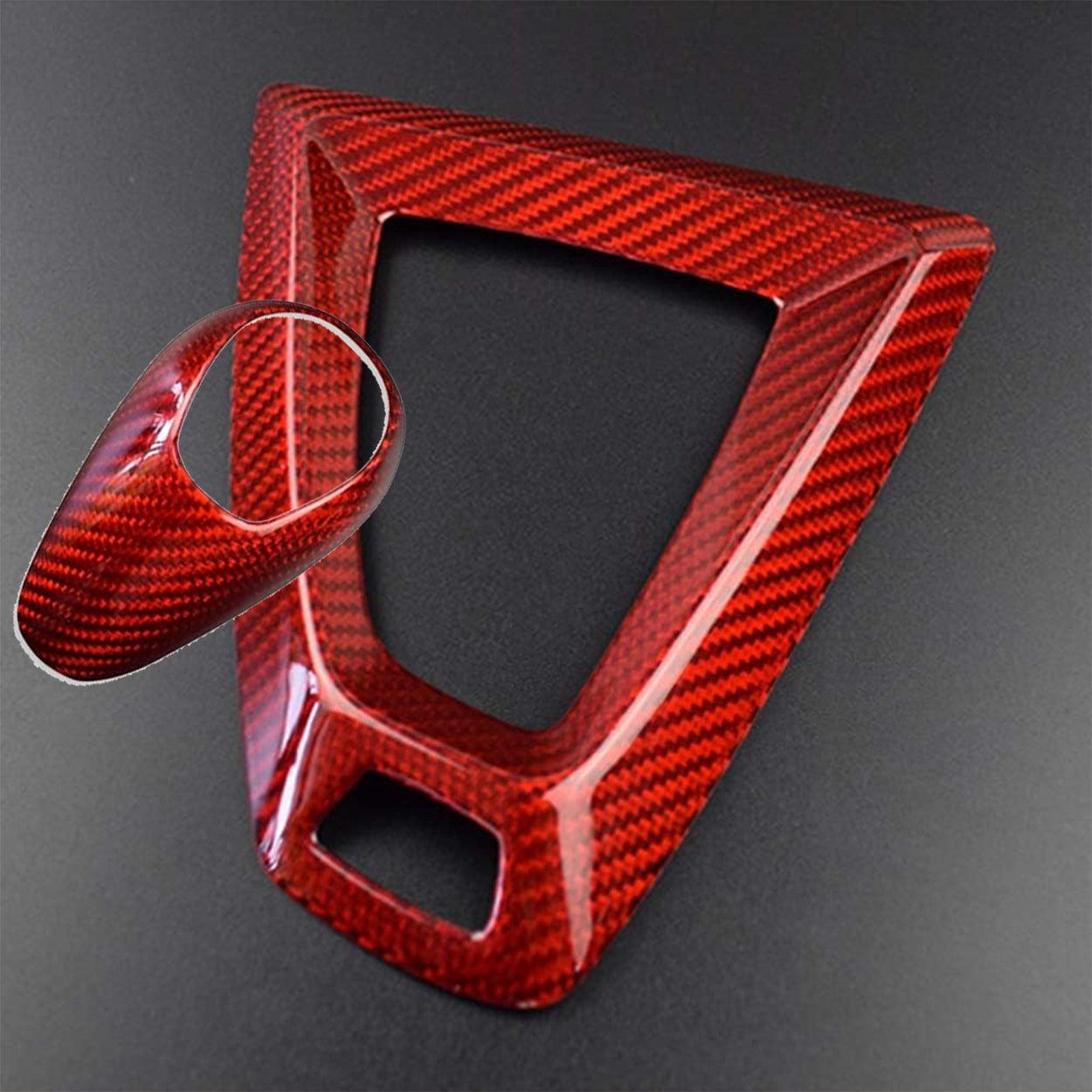 Carbon Fiber  Gear Shift Knob Cover Trim for BMW F80 M3 F82 M4 2014-2018. Black-autoydsstore