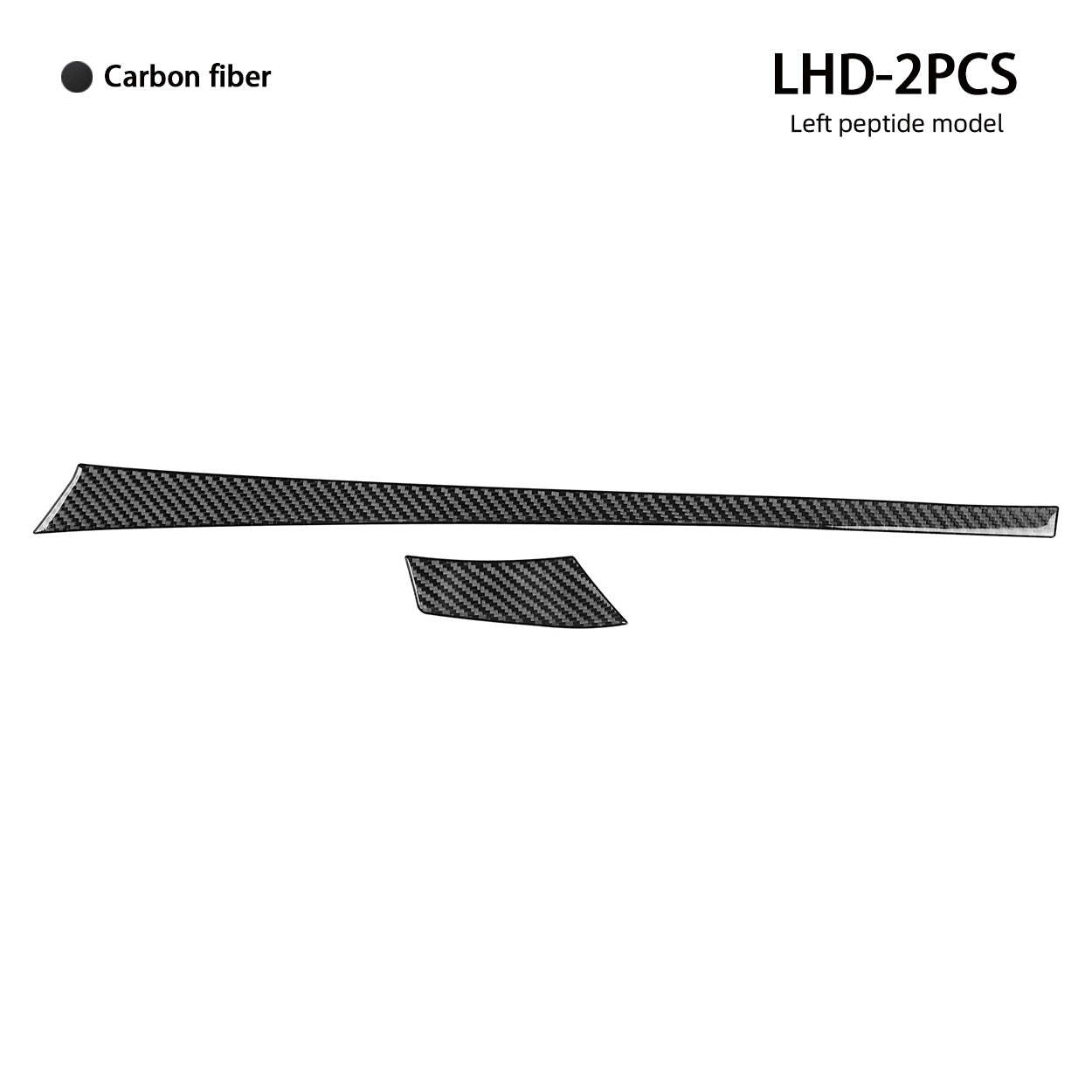 YDSSTORE  Real Carbon Fiber Dashboard Decoration Strips (2pcs) | Premium Soft Carbon Fiber Interior Trim Sticker for BMW 5 Series G30 G38 530i 540i (2017-2023)-autoydsstore