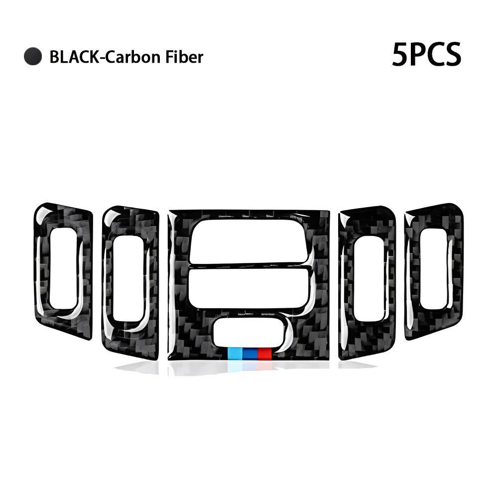Car Center Console Panel Trim AC Vent Air Conditioner Sticker Carbon Fiber Decal fits for BMW E90 E92 E93 2006 2007 2008 2009 2010 2011 Accessories (Version A)-autoydsstore