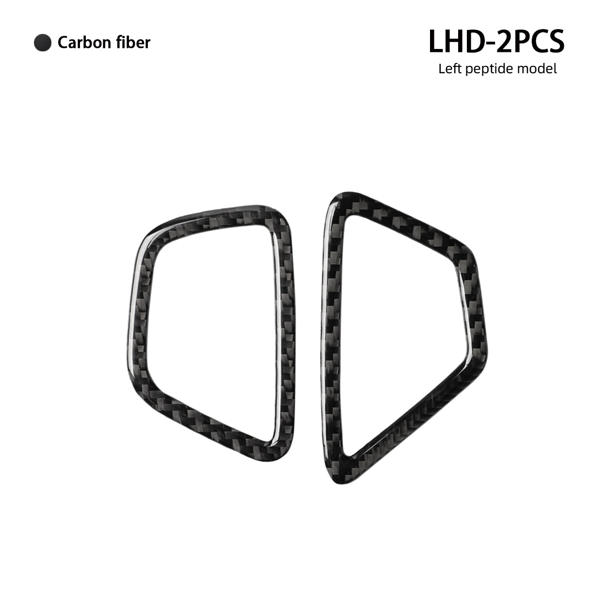 YDSSTORE  Real Carbon Fiber Dashboard Air Vent Defogger Frame Decal (2pcs) | Premium Carbon Fiber Interior Sticker for BMW 5 Series G30 G38 530i 540i (2017-2023)-autoydsstore