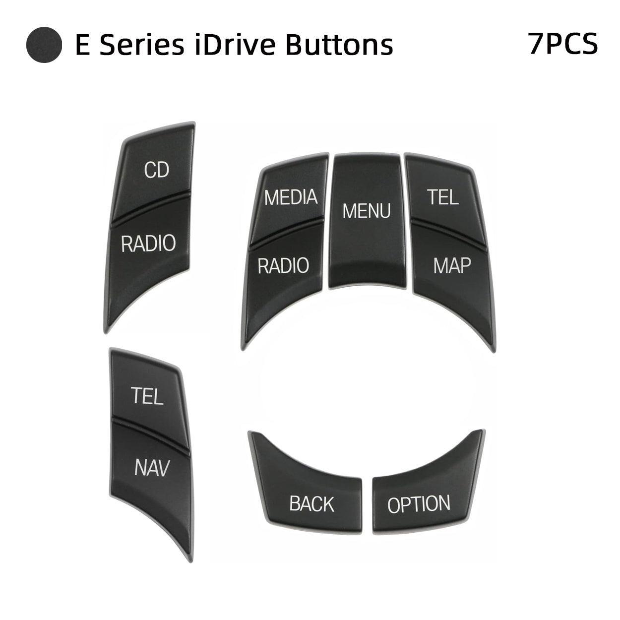 BMW iDrive Multimedia Control Button Replacement Kit (7PCS Set) – Compatible with BMW 1 Series E81 E82 E88. 3 Series E90 E92 E93. 5 Series E60 E61. 6 Series E63 E64. X1 E84. X5 E70. X6 E71-autoydsstore
