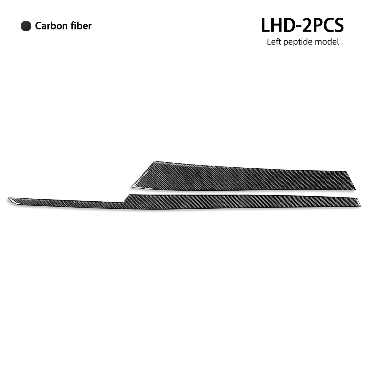 YDSSTORE Carbon Fiber  Car Co-Pilot Dashboard Panel Anti-Scratch Strip Cover Decoration Sticker Compatible with BMW X1 E84 2013 2014 2015 Auto Interior Trim Accessories 2pcs-autoydsstore