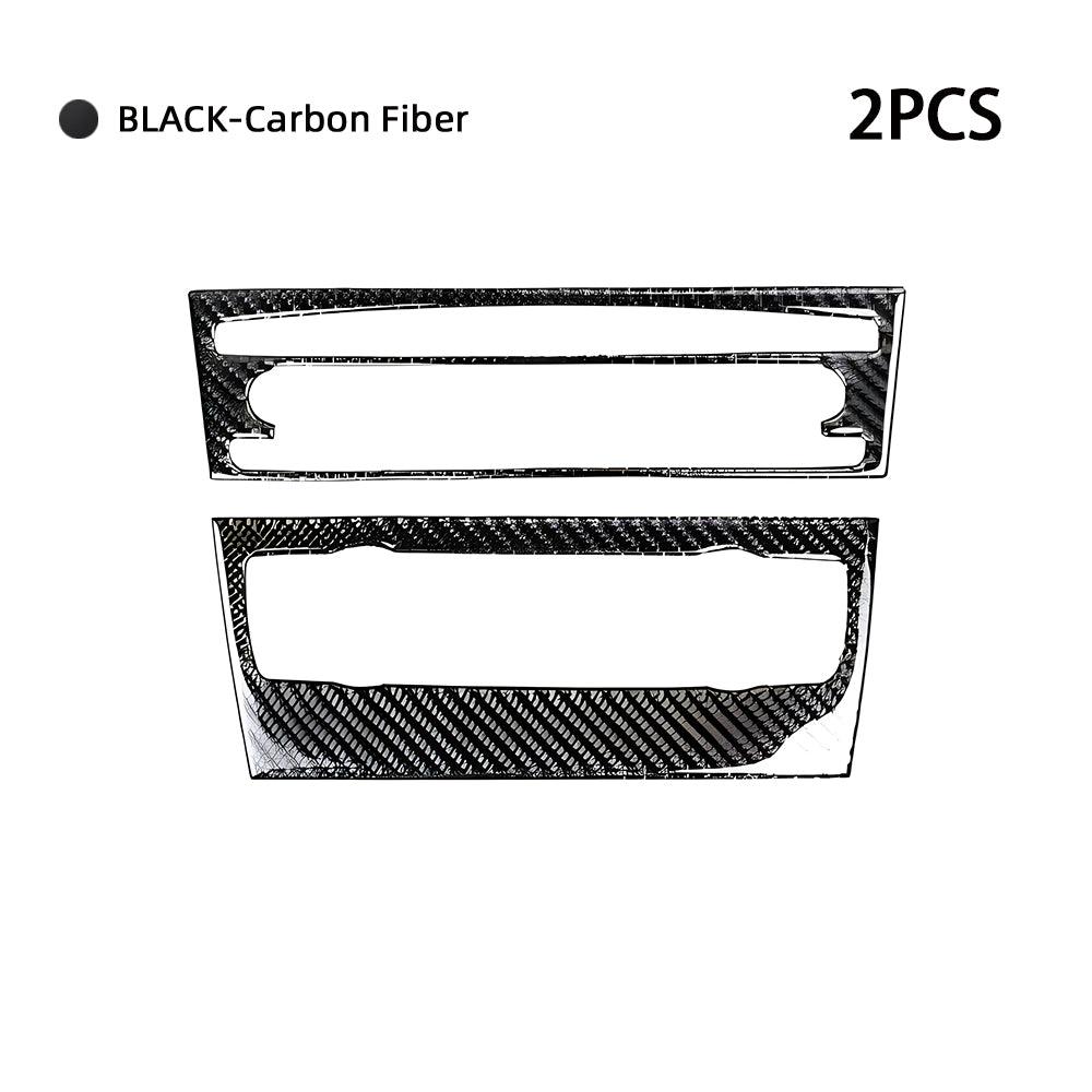 YDSSTORE  Real Premium Carbon Fiber Car CD AC Panel Cover Interior Trim Compatible with BMW 3 Series E90 E92 E93 325i 328i 330i 335i M3 2006 2007 2008 2009 2010 2011 2012 2013 Accessories Black - C-autoydsstore