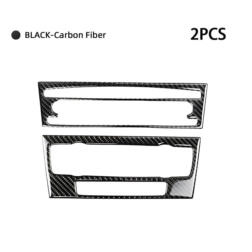 Real Premium Carbon Fiber Car CD AC Panel Cover Interior Trim Compatible with BMW 3 Series E90 E92 E93 325i 328i 330i 335i M3 2006 2007 2008 2009 2010 2011 2012 2013 Accessories Black - D-autoydsstore