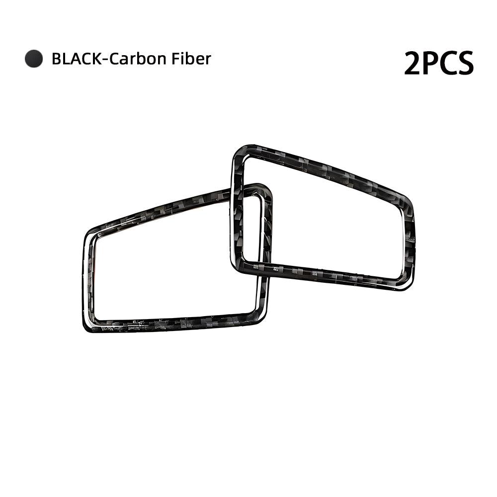 YDSSTORE  Real Premium Carbon Fiber Car Dashboard Sides Air Vent Outlet Frame Cover Interior Trim Compatible with BMW E90 E92 E93 325i/xi 328i/xi 330i/xi 335d/i/xi/is M3 2006-2013 Accessories Black-autoydsstore