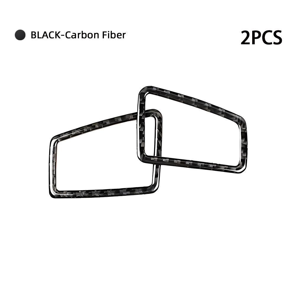 YDSSTORE  Real Premium Carbon Fiber Car Dashboard Sides Air Vent Outlet Frame Cover Interior Trim Compatible with BMW E90 E92 E93 325i/xi 328i/xi 330i/xi 335d/i/xi/is M3 2006-2013 Accessories Black-autoydsstore