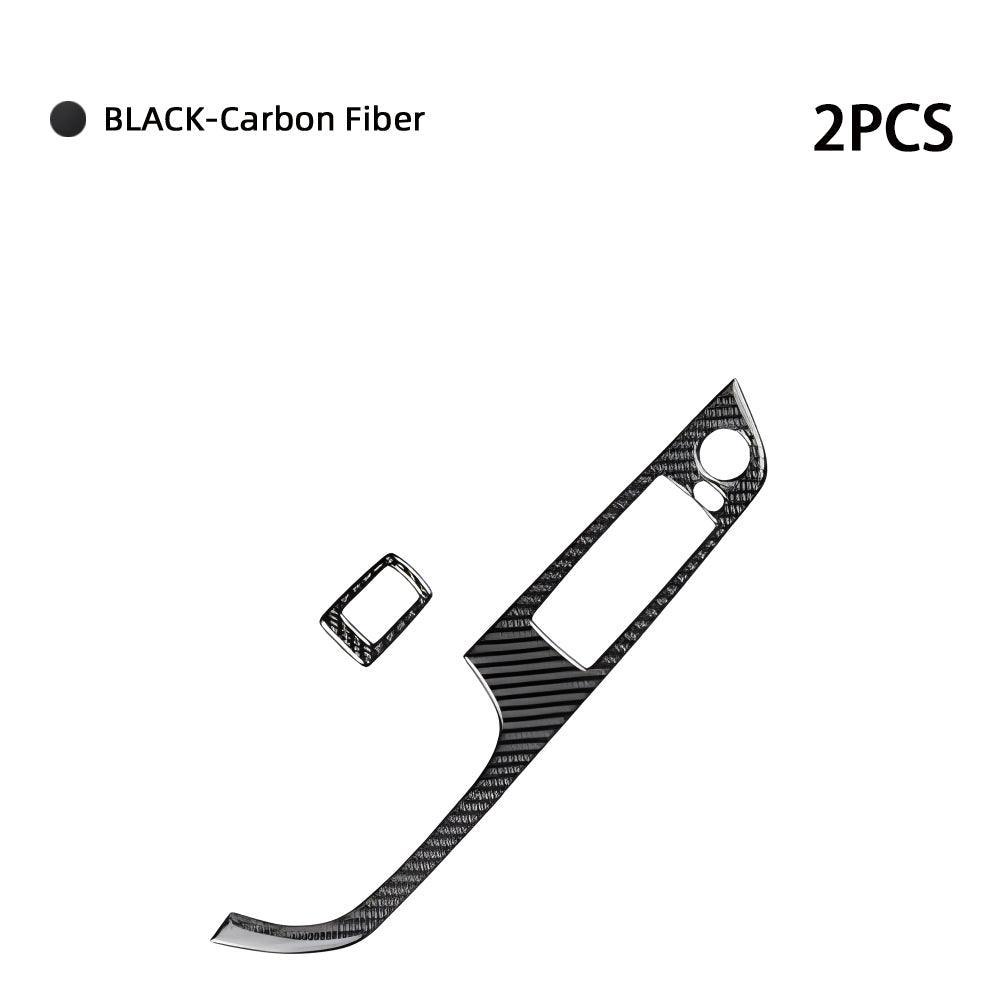 YDSSTORE Real Premium Carbon Fiber Compatible with BMW 3 Series E92 E93 2006-2012 2007 2008 2009 2010 2011 Coupe Convertible Accessories Car Window Lift Switch Panel Cover Interior Trim 2PCs Black-B-autoydsstore