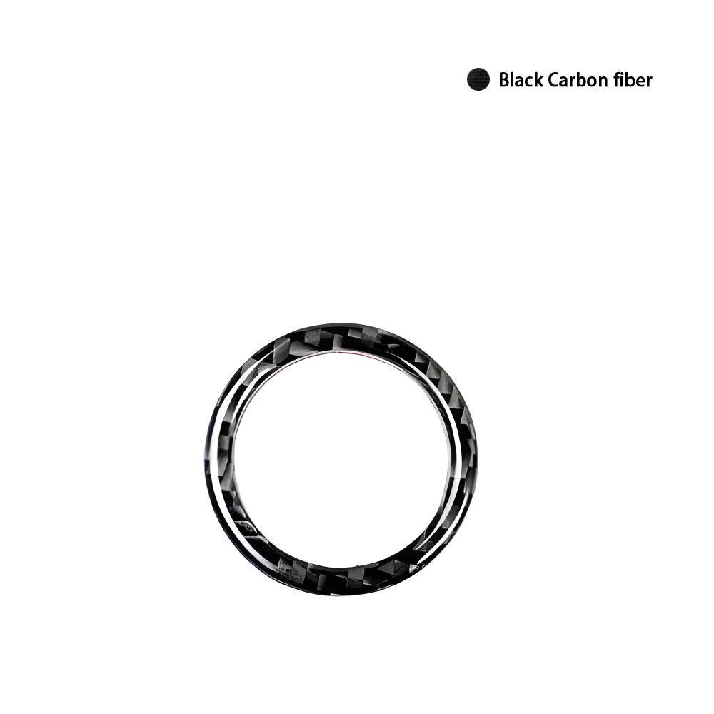YDSSTORE  Real Premium Carbon Fiber Car Engine Start Stop Ignition Button Key Ring Cover Interior Trim Compatible with BMW 3 Series E90 E92 E93 328i 335i 2009 2010 2011 2012 2012 Accessories Black-autoydsstore