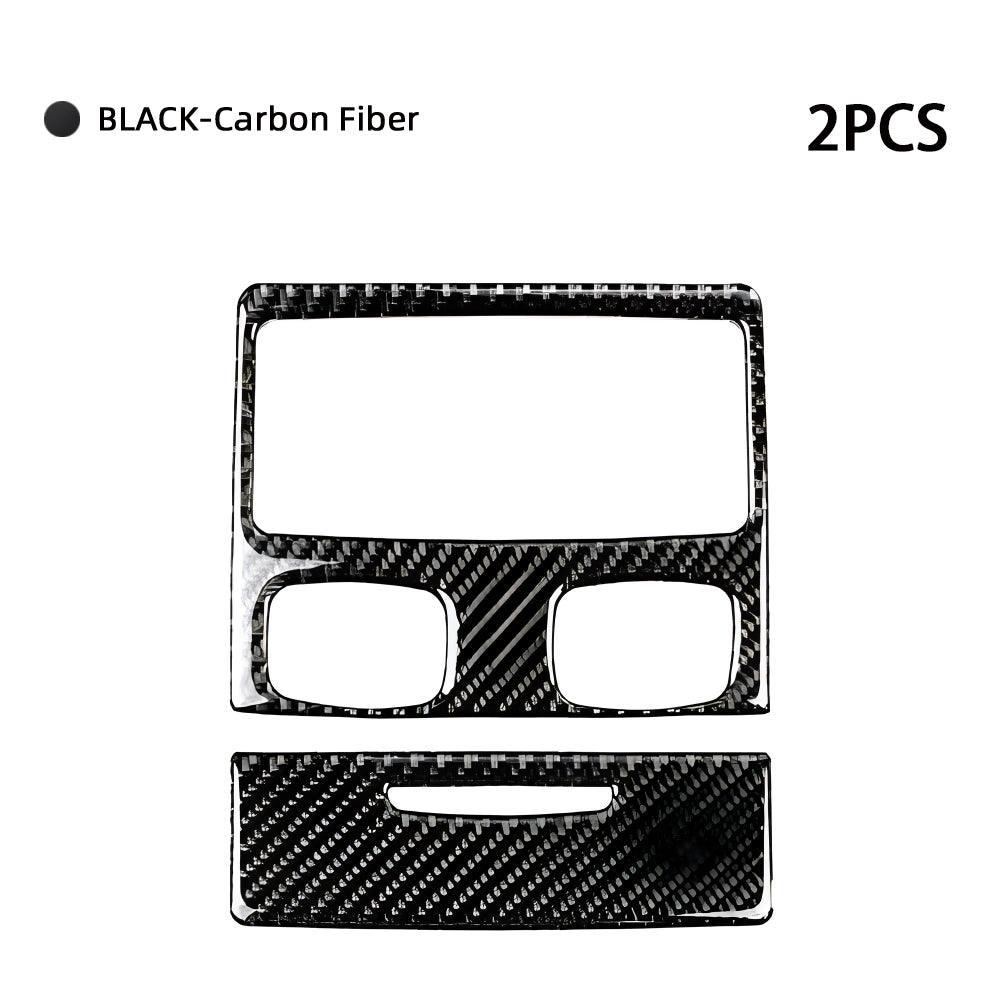 YDSSTORE Real Premium Carbon Fiber Car Rear Seat Air Conditioner Vent Cover Interior Trim Compatible with BMW E90 E92 325i 328i 330i 335i 2006 2007 2008 2009 2010 2011 2012 Accessories Black - B-autoydsstore