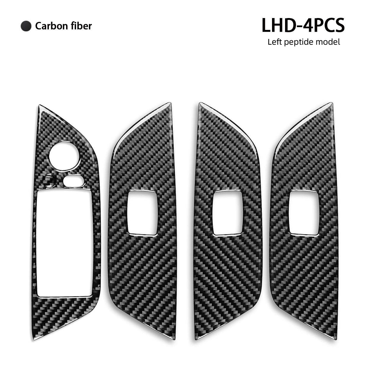 Carbon Fiber  Power Window Switch Panel Decoration – Window Lifting Control Button Trim Compatible with BMW X1 E84 2013-2015 (4pcs)-autoydsstore