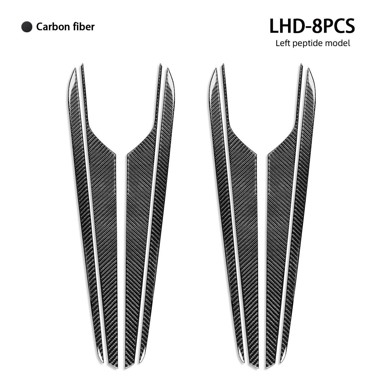 YDSSTORE Carbon Fiber  Car Inner Door Handle Panel Collision Protector Strip Cover Decoration Sticker Set Compatible with BMW X1 E84 2013 2014 2015 Auto Interior Trim Accessories 12pcs-autoydsstore