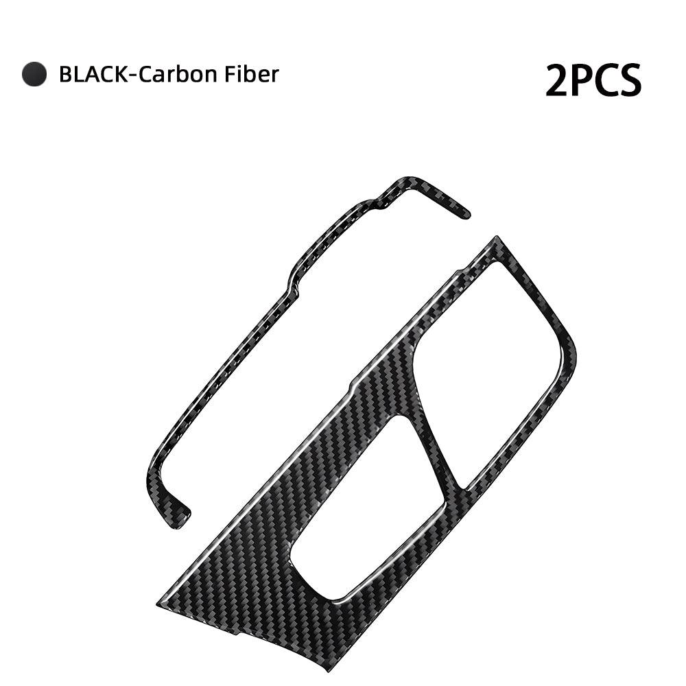 YDSSTORE  Compatible with Carbon Fiber Gear Shift Box Button Panel Cover Trim Sticker Interior Accessories for BMW 5 Series G30 G38 525i 530i 540i 2018 2019 2020 2021 Black 2PCS-autoydsstore