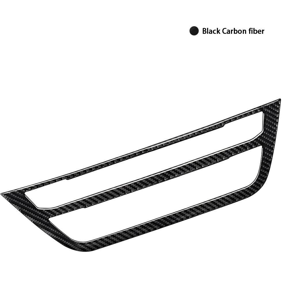 YDSSTORE  Compatible with Carbon Fiber Center Console Frame Mutimedia Button Knob Control Panel Cover Trim Sticker for BMW 5 Series G30 G38 525i 530i 540i 2018 2019 2020 2021 Black 1PCS-autoydsstore