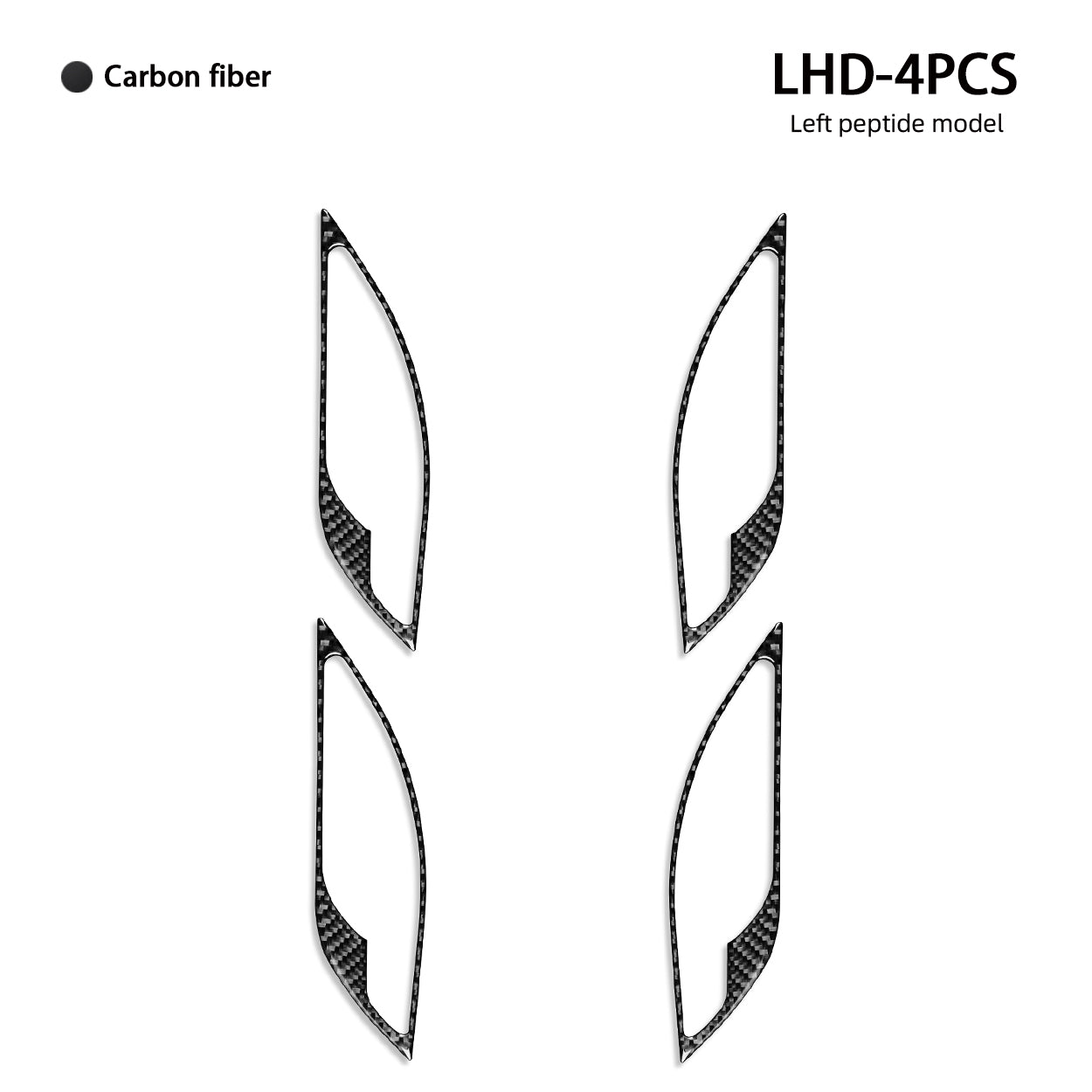 YDSSTORE Carbon Fiber  Car Inner Door Handle Panel Collision Protector Strip Cover Decoration Sticker Set Compatible with BMW X1 E84 2013 2014 2015 Auto Interior Trim Accessories 12pcs-autoydsstore