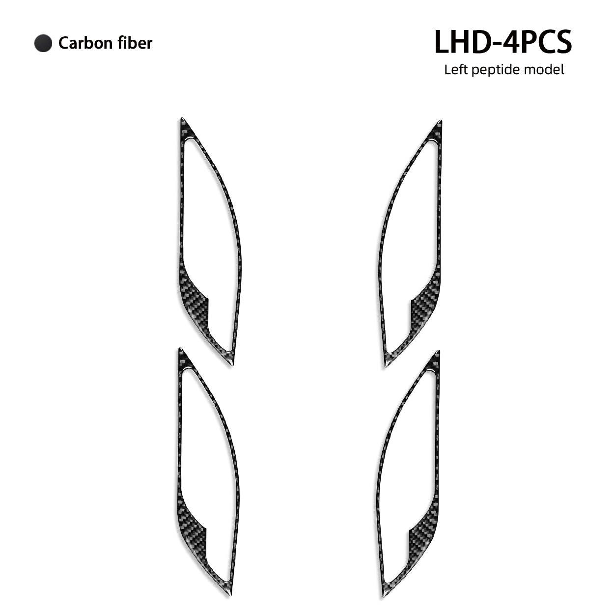 YDSSTORE Carbon Fiber  Car Inner Door Handle Panel Collision Protector Strip Cover Decoration Sticker Set Compatible with BMW X1 E84 2013 2014 2015 Auto Interior Trim Accessories 12pcs-autoydsstore