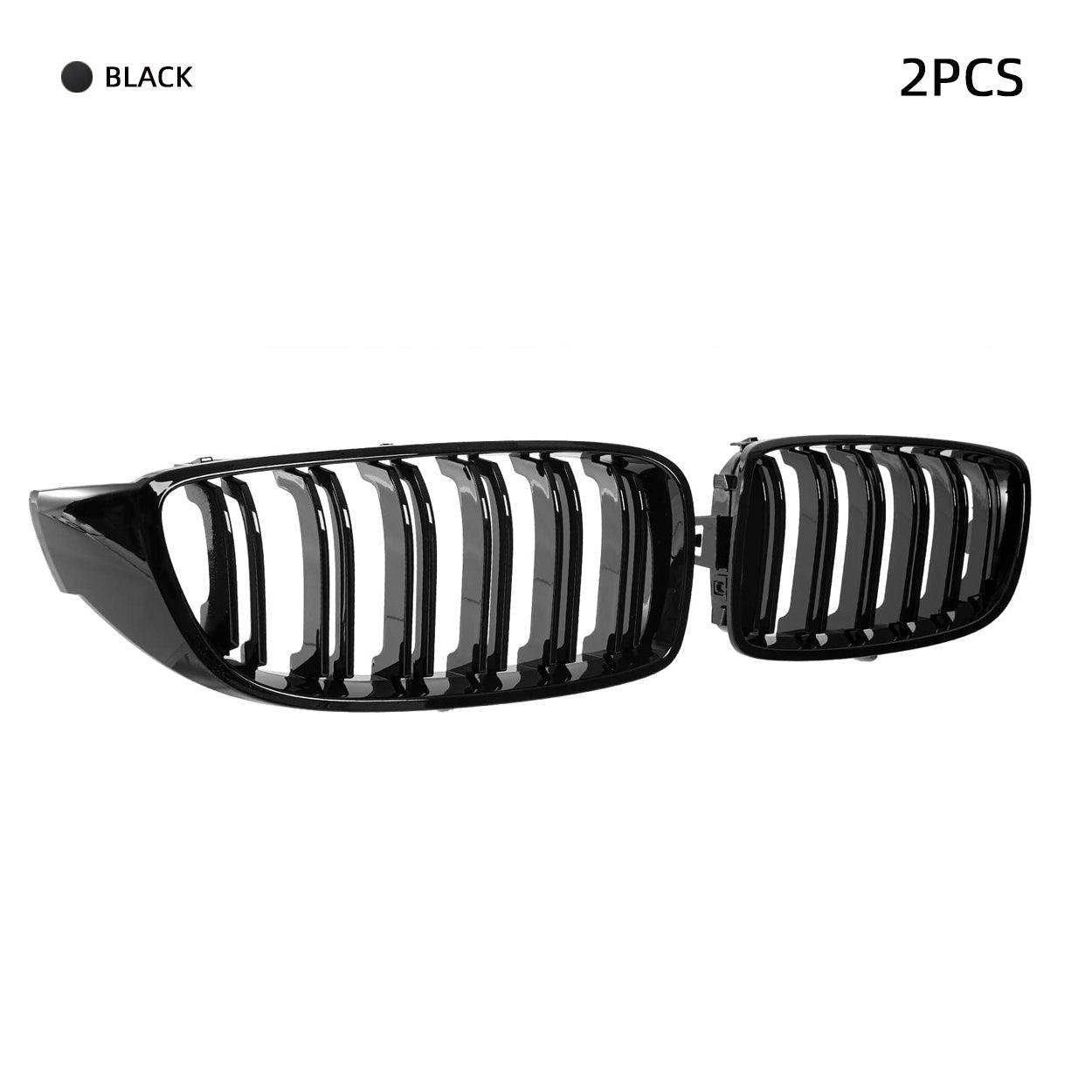 F32 Front Kidney Grille Grill for BMW 4 Series F32 F33 F36 (2014-2019) M3 F80 M4 F82 (2015-2019) - Gloss Black (2pcs)-autoydsstore