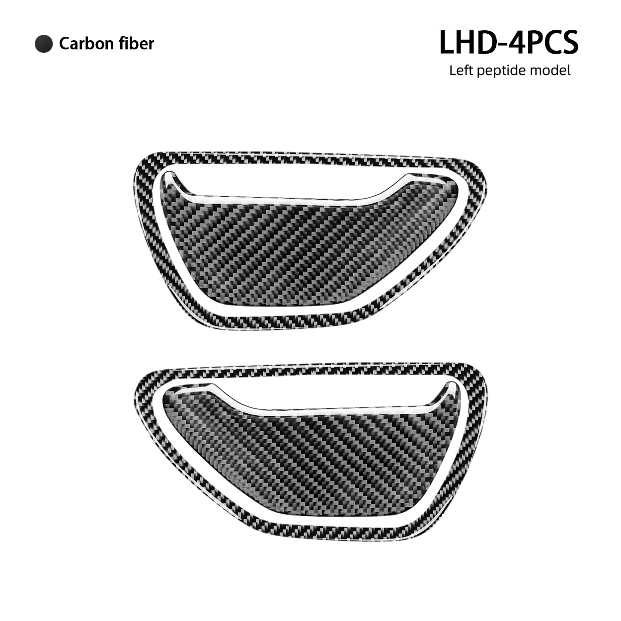 YDSSTORE  Real Carbon Fiber Car Door Side Ashtray Decoration Panel Decals (4pcs Set) | Premium Soft Carbon Fiber Interior Trim for BMW 5 Series G30 (2017-2023)-autoydsstore