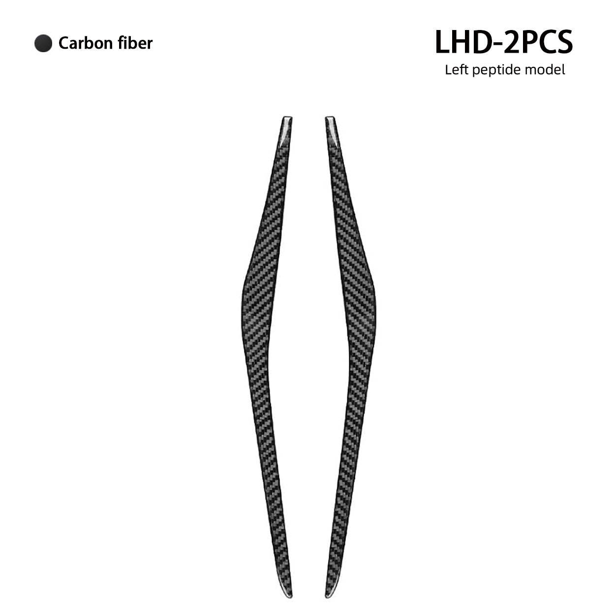 YDSSTORE Real Soft Carbon Fiber Center Console Gear Shift Decoration Strips (2pcs) | Premium Sticker for BMW 5 Series G30 G38 530i 540i (2017-2023) | Easy Installation-autoydsstore