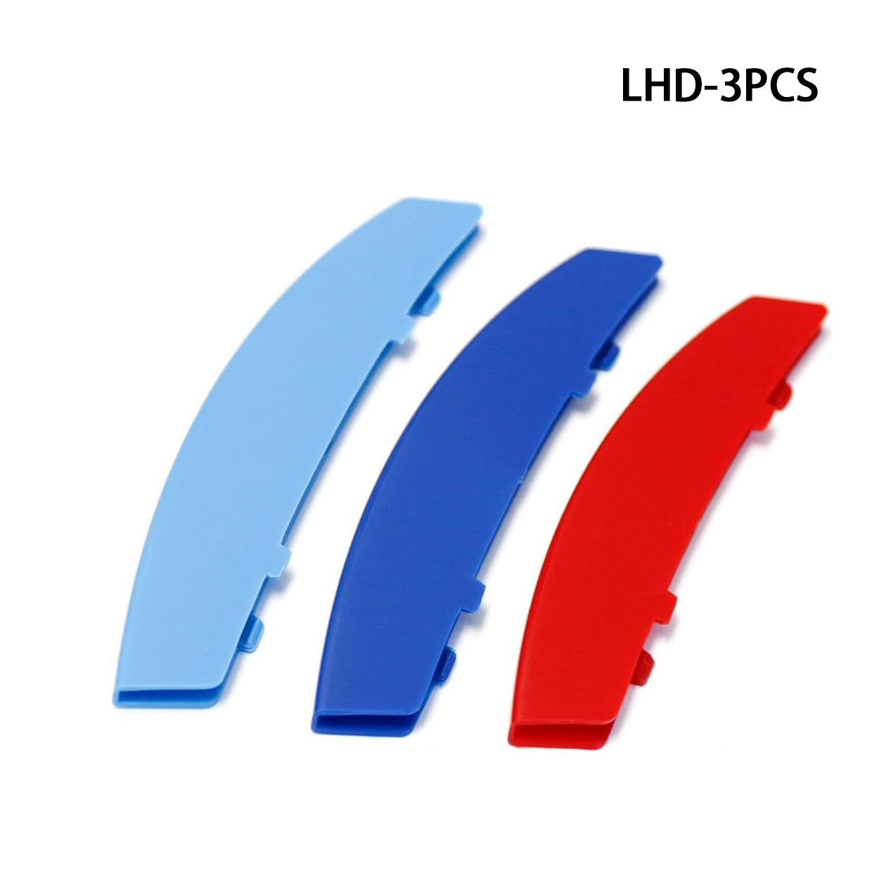 YDSSTORE M-Colored Tri Grille Insert Trim Strips for BMW 5 Series E60 (2004-2010) | Compatible with 11-Beam Standard Grille | Easy Clip-on Installation-autoydsstore