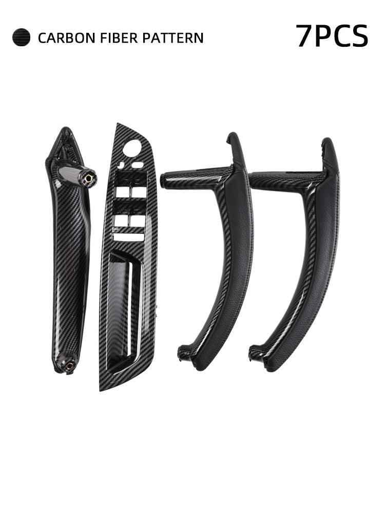 for BMW X5 X6 Genuine Leather Door Handle Outer Cover Replacement. Door Handle Leather Cover  Inner Door Panel Handle (Fits:BMW X5 E70/E70 LCI and BMW X6 E71/E72)-autoydsstore