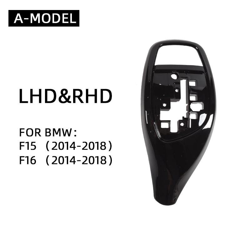 Replacement Gear Shift Cover Black carbon fiber pattern For BMW F15 F16 X5 X6 Shifter gear knob Lever Panel Head Cover Sticker-autoydsstore