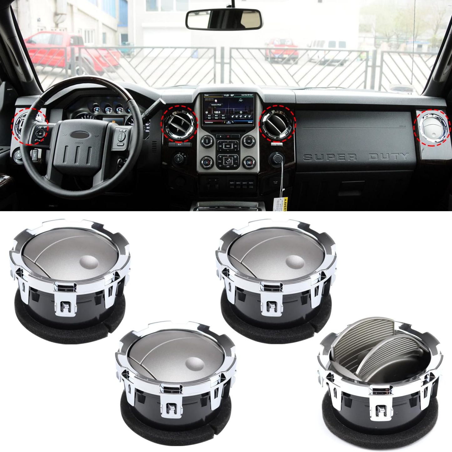 2011-2016 Ford F250-F550 Super Duty Dash Air Vent.4 PCS | YDSSTORE