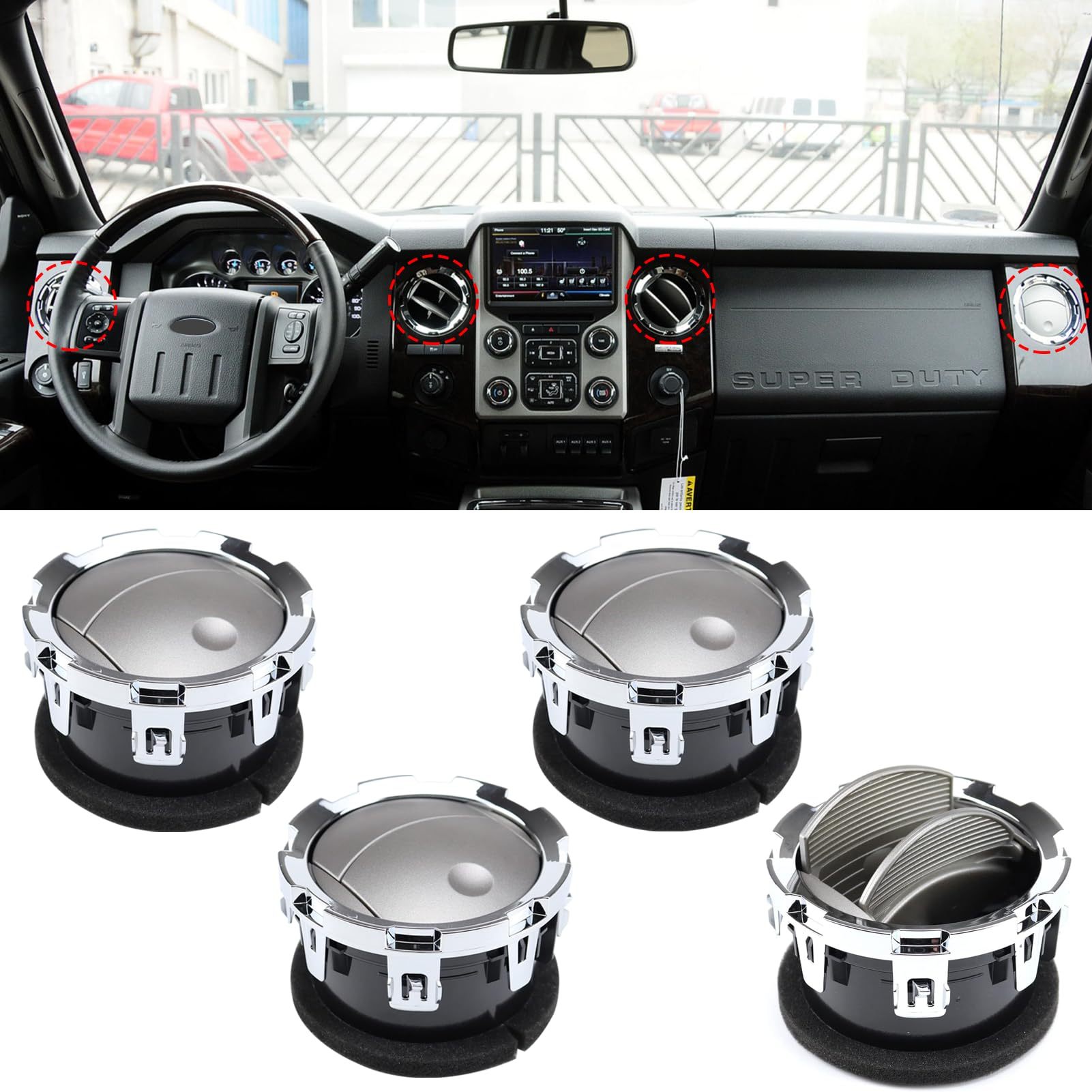 2011-2016 Ford F250-F550 Super Duty Dash Air Vent.4 PCS | YDSSTORE