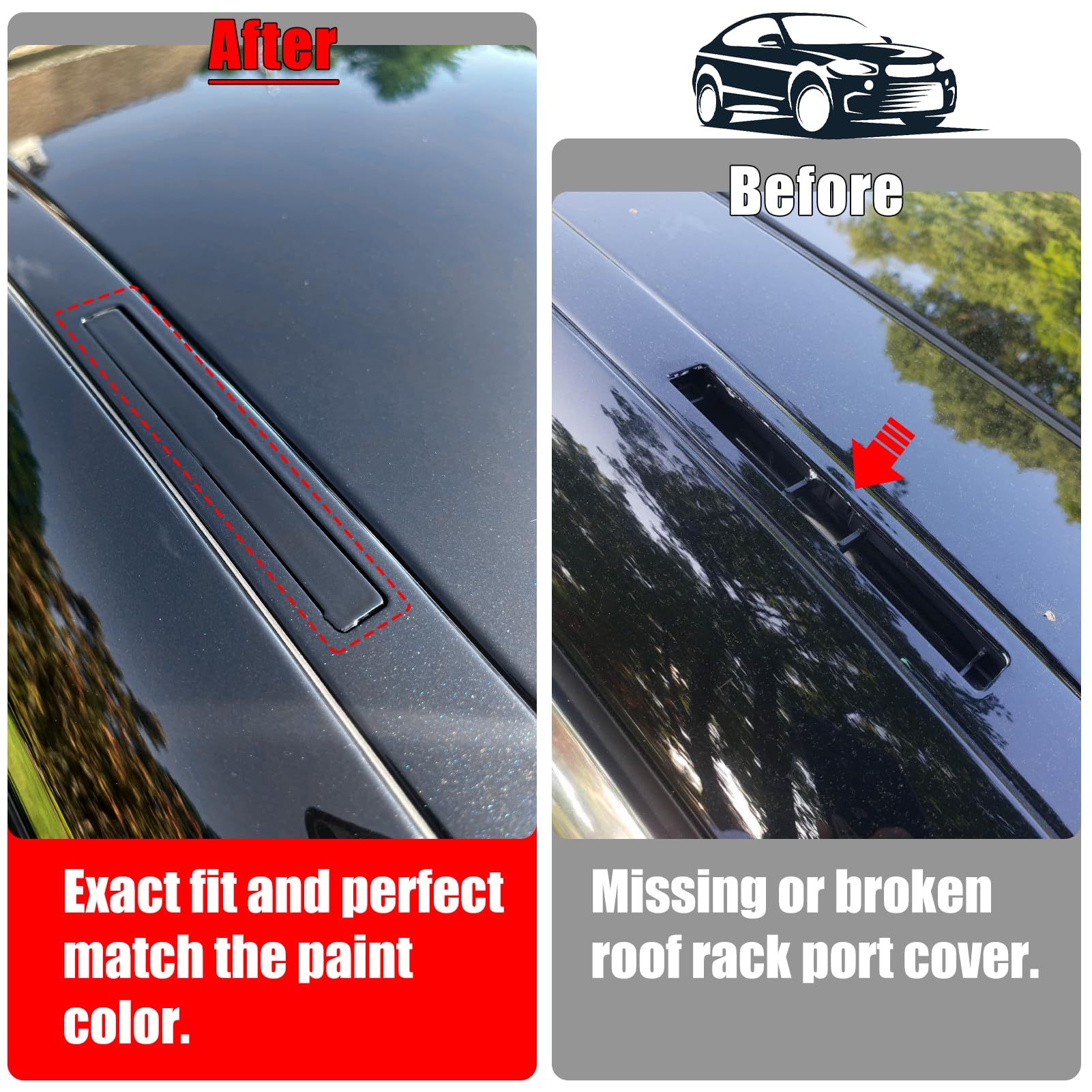 BMW Roof Rack Port Cover for 5 Series G30/G31 (2018-2023) | Black Sapphire Metallic | YDSSTORE