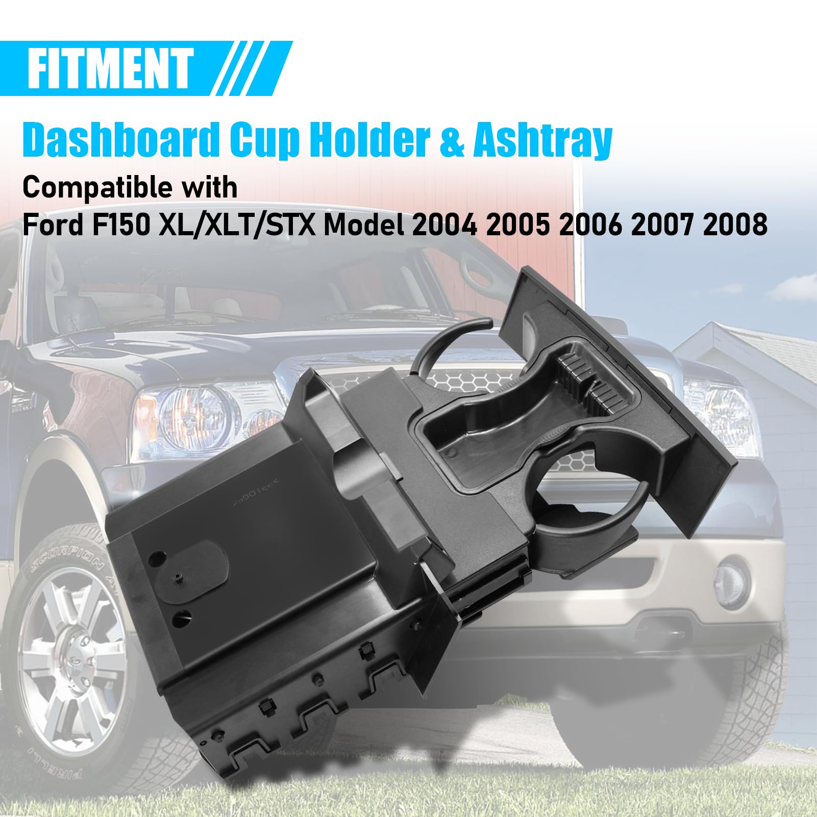 Ford F150 2004-2008 Dashboard Cup Holder & Ashtray Replacement| YDSSTORE