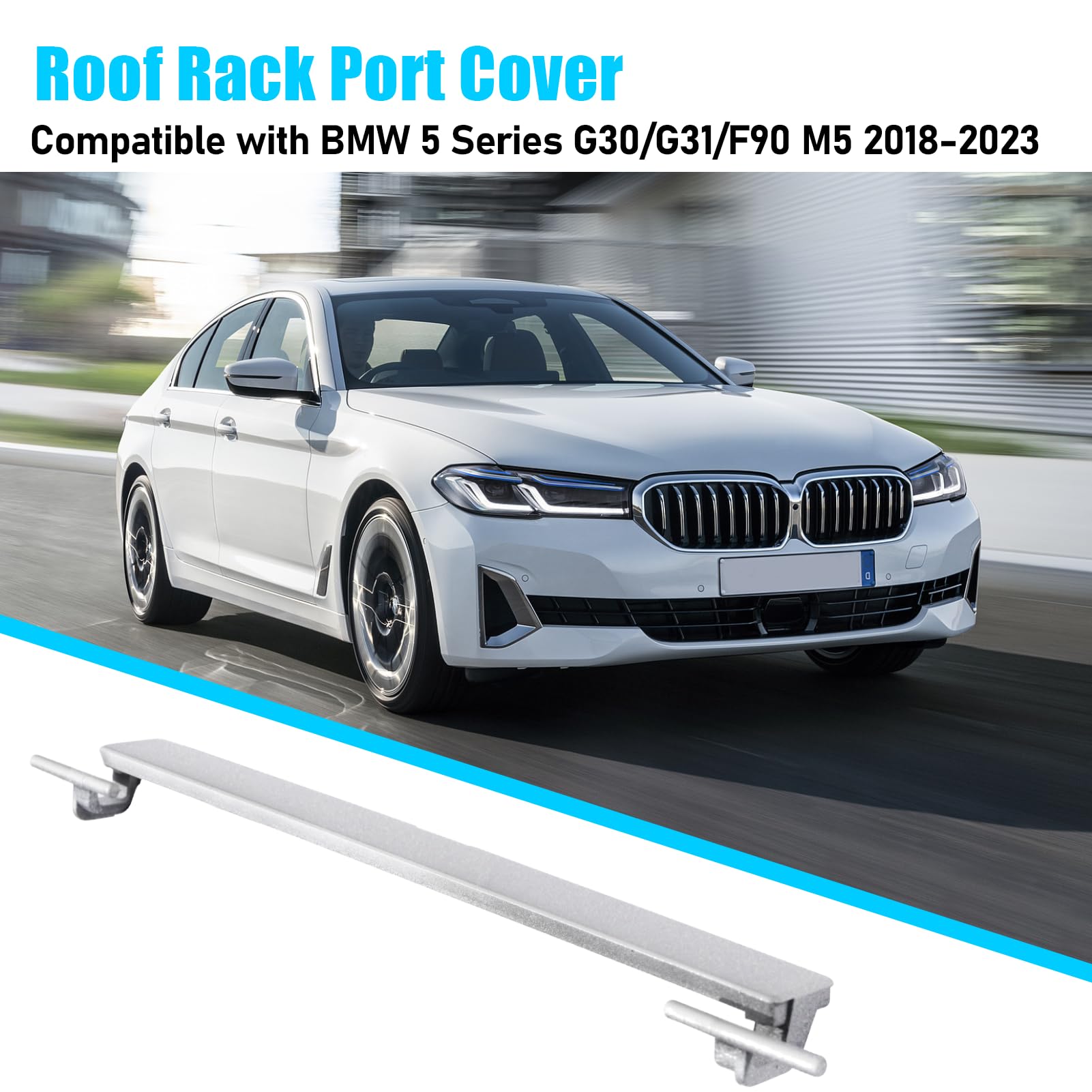 BMW Roof Rack Port Cover for 5 Series G30/G31 (2018-2023) | Mineral White Metallic | YDSSTORE