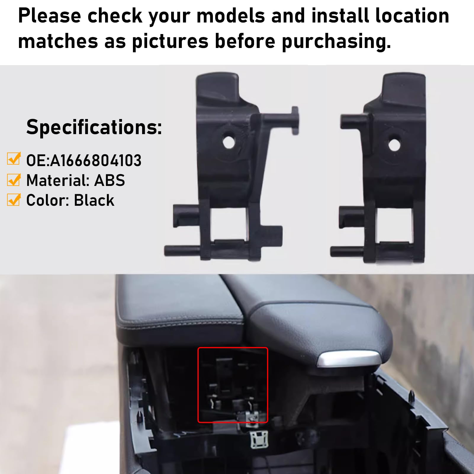 Mercedes-Benz Armrest Latch Clips for W166. X166. W292. C292 | 2012-2019 GLE/GLS Series.2PCS | Jaronx