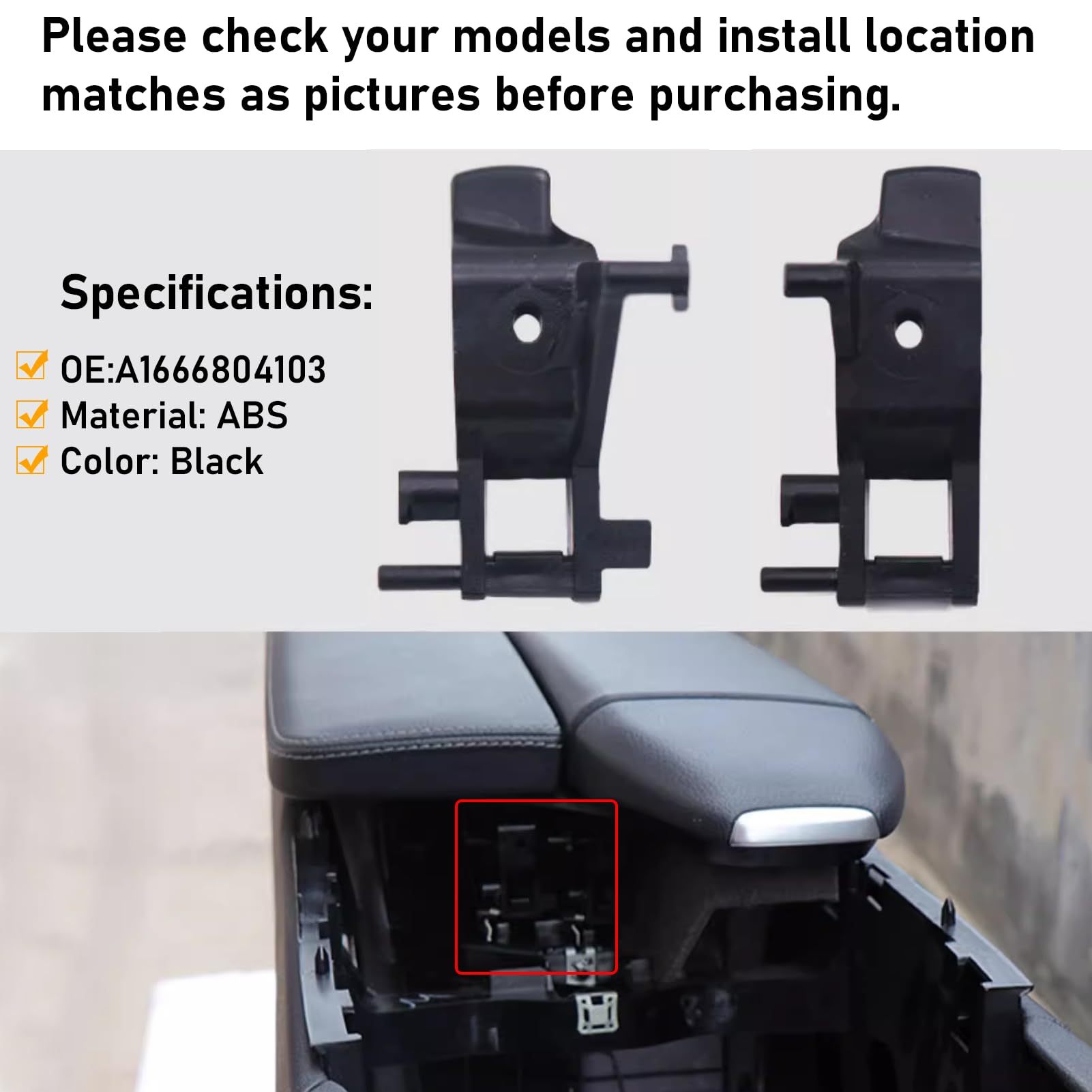 Mercedes-Benz Armrest Latch Clips for W166. X166. W292. C292 | 2012-2019 GLE/GLS Series.2PCS | Jaronx