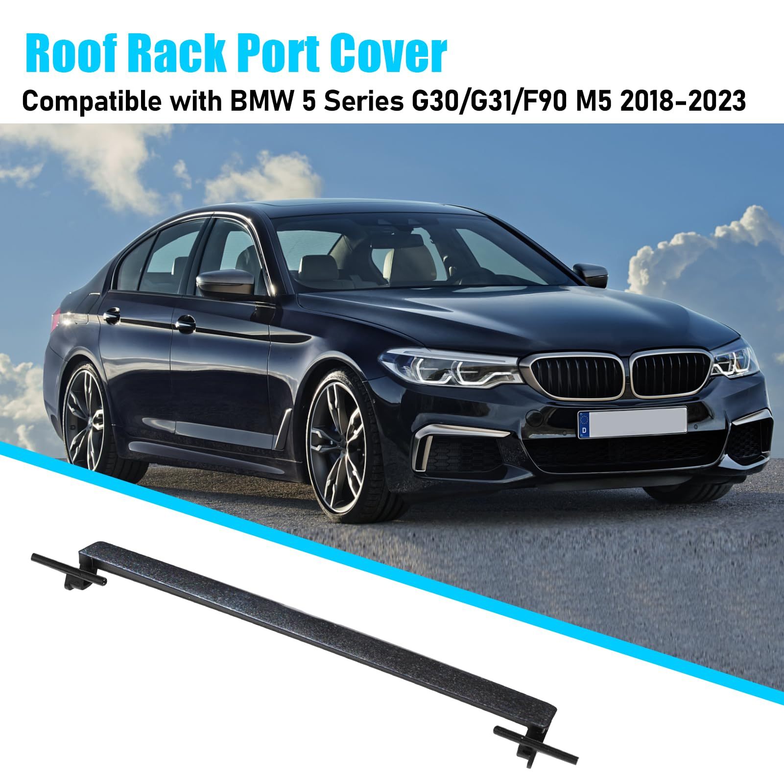 BMW Roof Rack Port Cover for 5 Series G30/G31 (2018-2023) | Black Sapphire Metallic | YDSSTORE