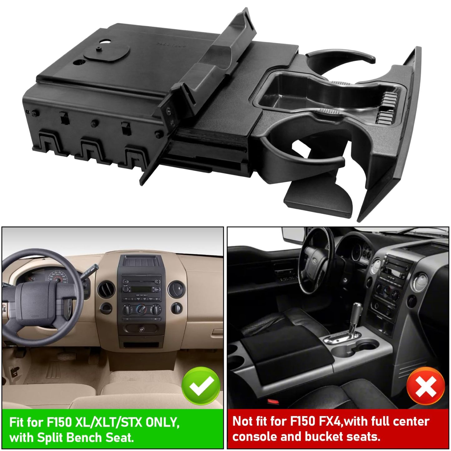 Ford F150 2004-2008 Dashboard Cup Holder & Ashtray Replacement| YDSSTORE