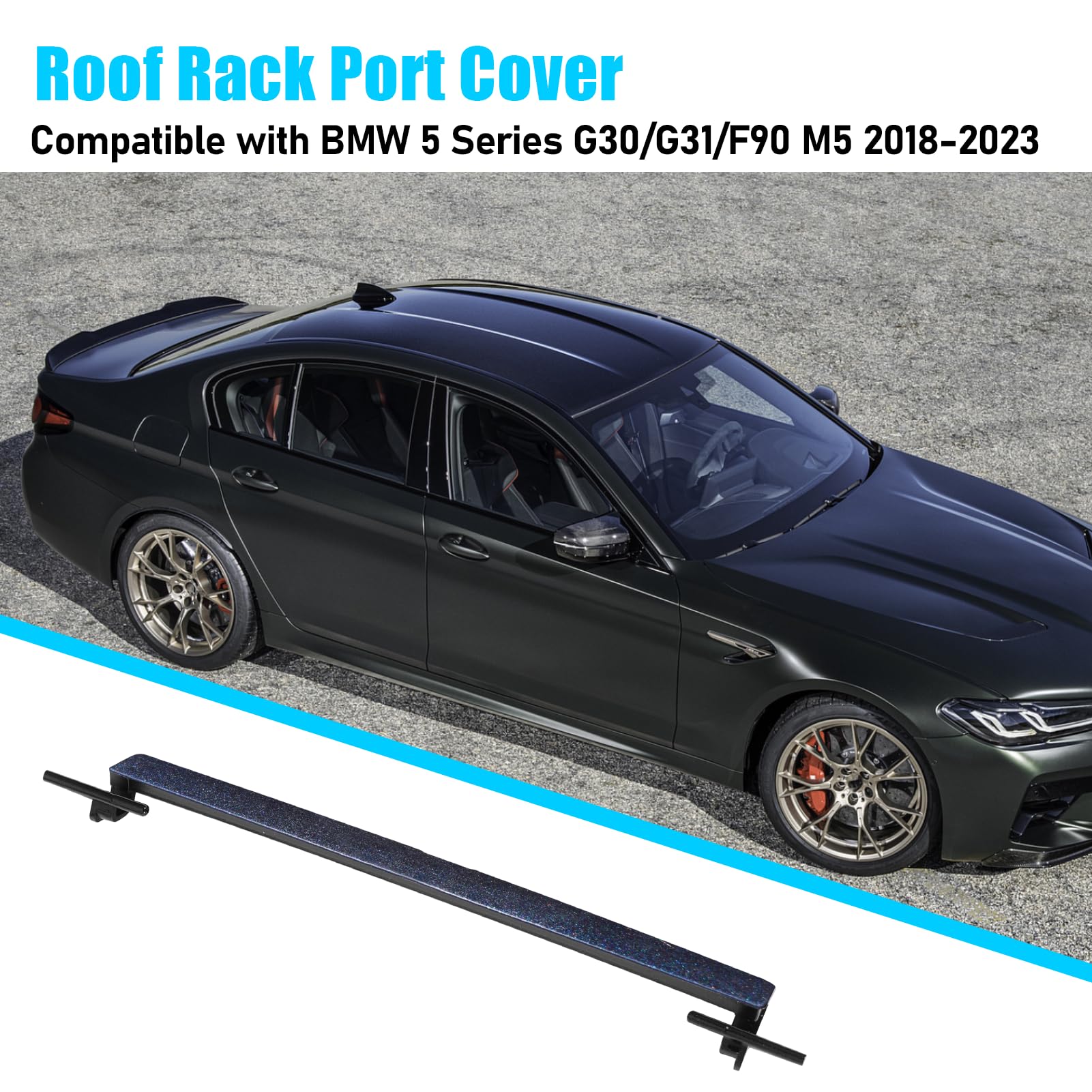 BMW Roof Rack Port Cover for 5 Series G30/G31 (2018-2023) | Carbon Black | YDSSTORE